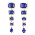 JL16900 Fashion Geometric Crystal Earrings Women Long Earrings Jewelry