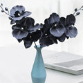 Wholesale Single Stem Silk Orchids Black Red Artificial Flowers butterfly Orchid for Party