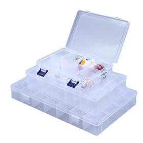 Eco-Friendly Transparent Plastic Storage Hardware Fastener Tool Box 10-24 Grids PP Frame Organizer