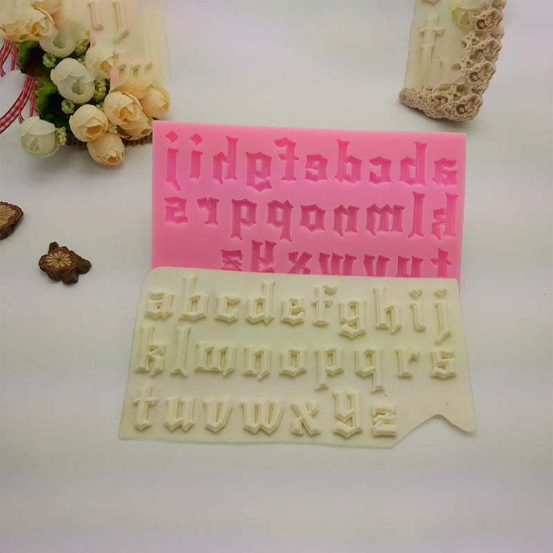 Z-0994 Hot Sale Diy Food Grade Cake Decoration Numbers Alphabet Silicone Molds