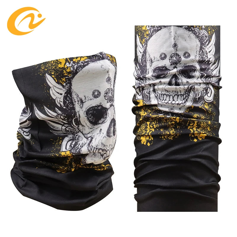 Factory Best Price Custom Print Seamless Face Mask Bandana Dust Skull Pattern Cycling Sports Lightweight 100% Polyester Neck
