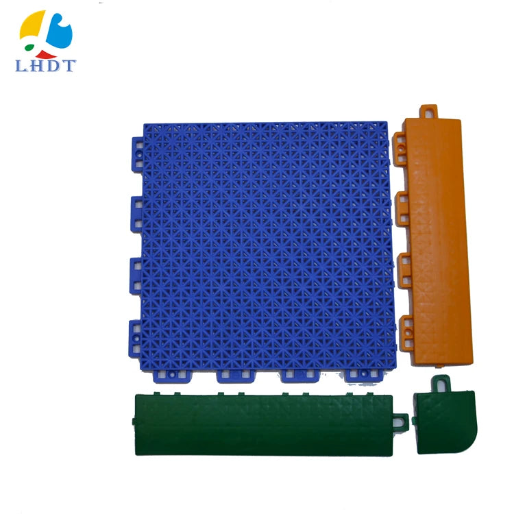 LHDT Vinyl Basketball Court Flooring Tiles Indoor Interlocking Sports System