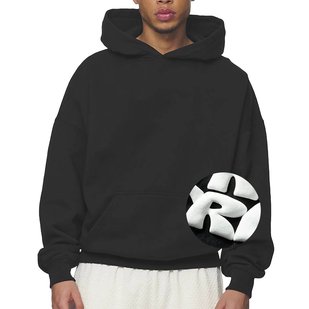 Custom Puff Print Sweatshirt 3D logo Oversized Heavyweight Sweater Men Sport Cotton Men's Hoodies & Sweatshirts