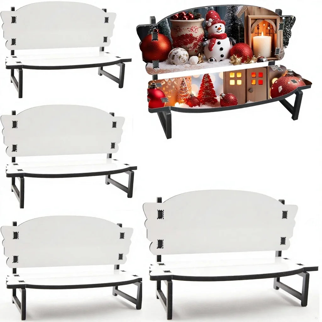 Sublimation Memorial Bench Blanks Ornament DIY Free Shipping  Customized Logo Printable MDF Blank Memorial Bench Sublimation