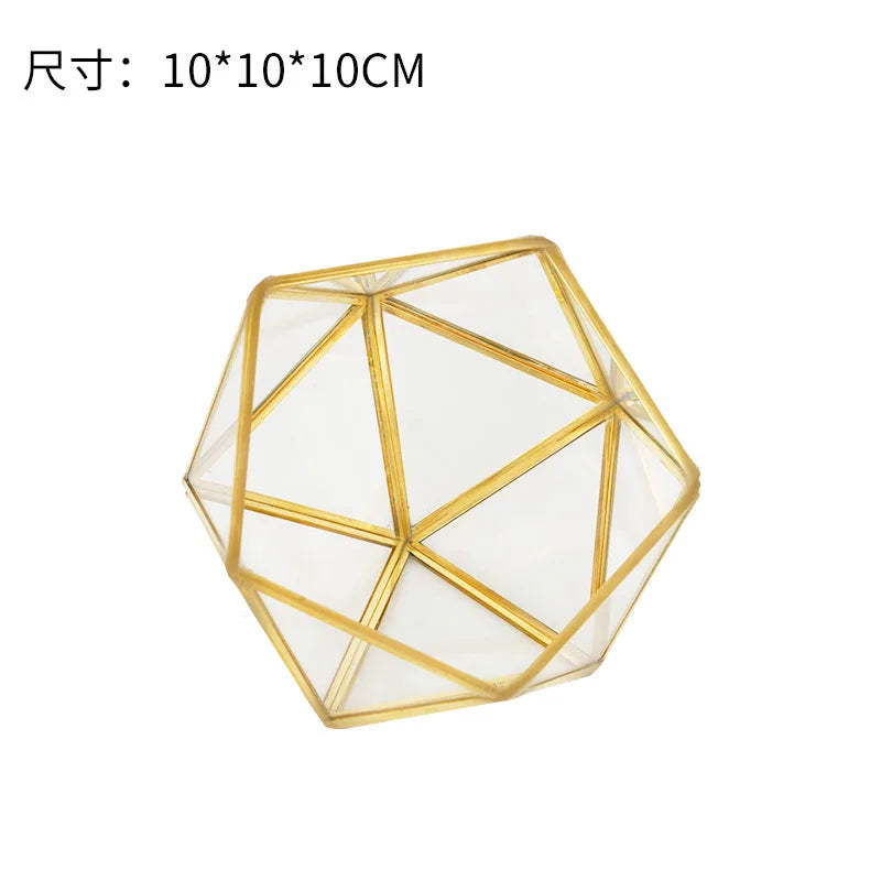 Dropshipping Various Styles of Geometric Glass Micro Landscape Flower Houses for Succulent Plants With Eternal Flowers