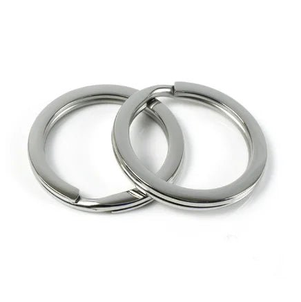 16mm 20mm 25mm 30mm Stainless Steel Cheap Flat Split Key Chain Circle Round O Ring