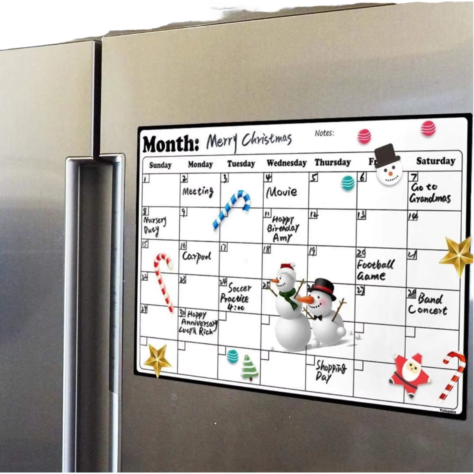 Magnetic Weekly Planner Dry Erase Board Calendar for 2025 Schedules