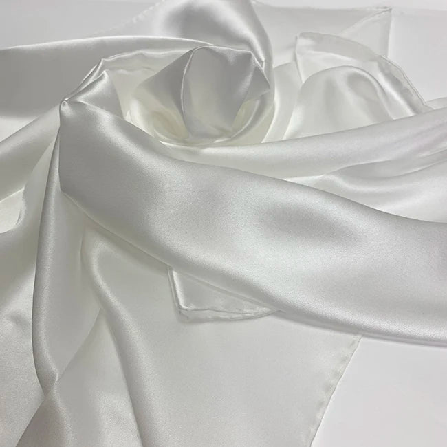 Wholesale Square Scarf 12mm Silk Satin Scarf  White Scarf for Painting and Dyeing