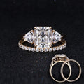 Starsgem Radiant Cut DEF Moissanite Fashion Wedding Simple Custom 14k Solid Gold Ring