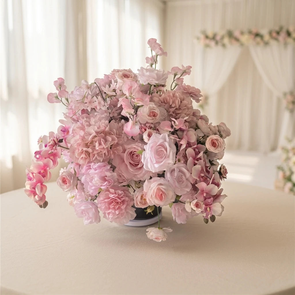 SPR New Arrival Professional Modern Economical Custom Design Wedding Party Decoration Silk Cloth Fabric Foam Base Flower Ball
