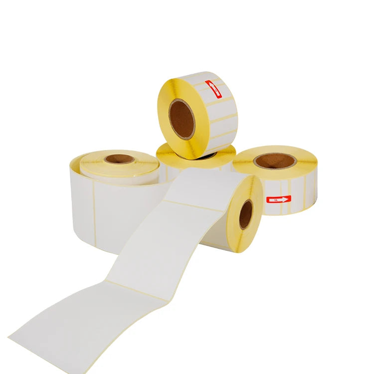 waterproof adhesive roll paper barcode label roll thermal transfer sticker blank thermal label paper