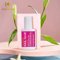 Star Speed Wholesale Hot Sales Super Strong  Long Lasting 15g Pink Nail Glue Gel Fast Drying Nail Bond Glue Brush on Nail Glue