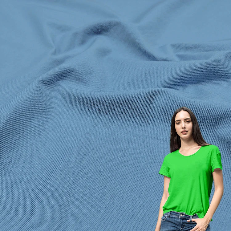 Customized Colors Knitted Jersey Fabric Cotton Sorona Material Single Jersey Fabric
