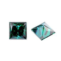 Factory Price GRA Moissanite Raw Material Green Color Princess Cut Loose Moissanite Diamond
