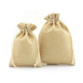 Promotional Factory Wholesale Custom Gift Burlap Pouch Small Jute Drawstring Bag Durable Natural Linen Tableware Clothing