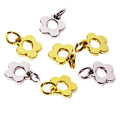 Custom Diy Jewelry Accessories Charms Alloy Handmade Gold logo Necklace Flower Pendant for Earring
