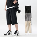 Men's Long Shorts Below Knee 3/4 Summer Drawstring Capri Pants Custom Logo Cool Light Weight Breathable Capri Pants