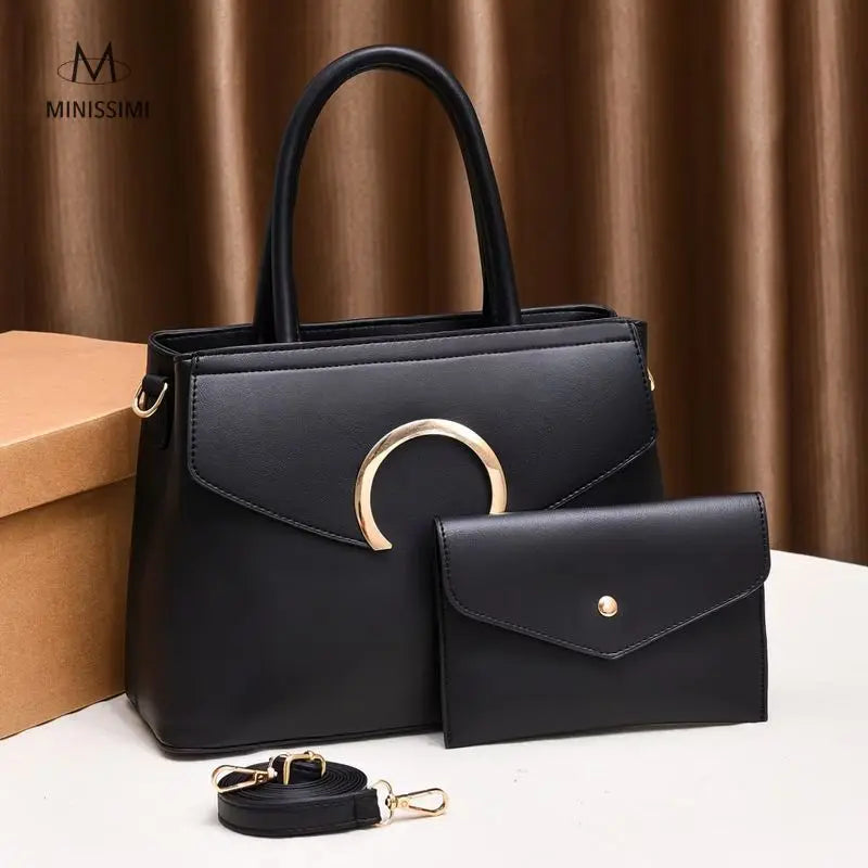 New Arrival Borse Da Donna Women's Messenger Bags Designer Crossbody Bag Vegan Leather Handbag Bag Set 2 Pcs for Ladies