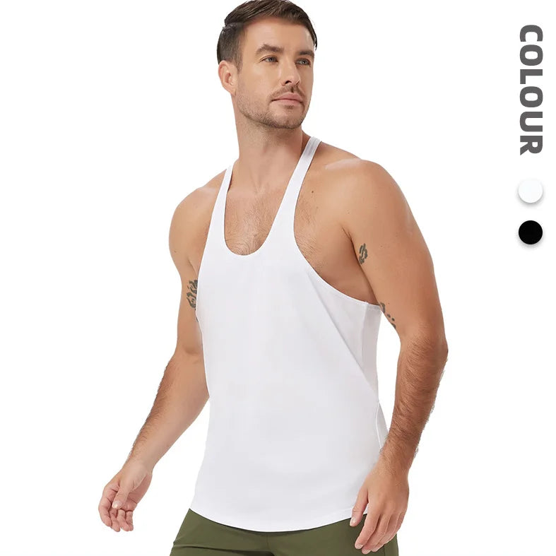Mens Workout Muscle Tanks Gym Vest Fitness Jogging Sports Quick-Dry Breathable Men's Tank Tops