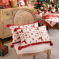 Amazonn Yarn Dyed Jacquard Pillowcase Cartoon Reindeer Christmas Tree European American Holiday Sofa Cushion Cover Pillow Cover