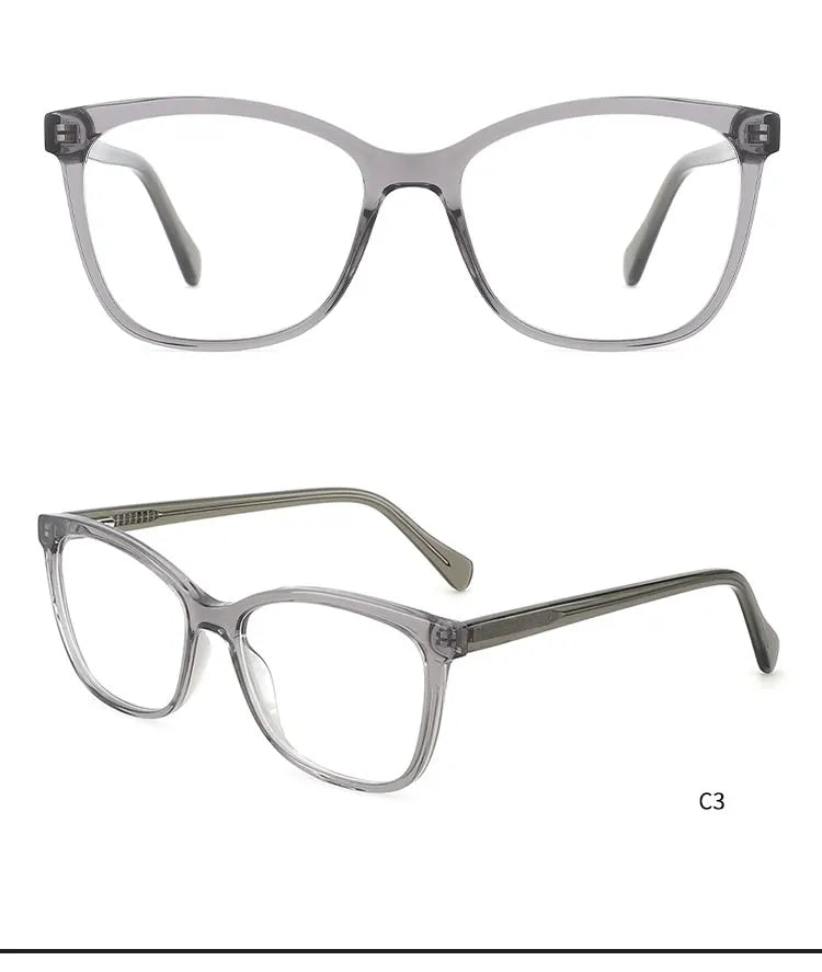 Custom Acetate Logo Spectacles Frames Eyewear Woman Glasses Square Frame Anti Blue Light Blocking Acetate Glasses Frames