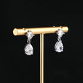 Fashion Minimalist Zircon Drop Earrings For Women Classical Tear Drop Small Earrings  Wholesale Bulk