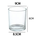 Whoelsae Custom Home Decoration Clear Luxury Empty Straight Sided Glass Candle Jar for Candle Making
