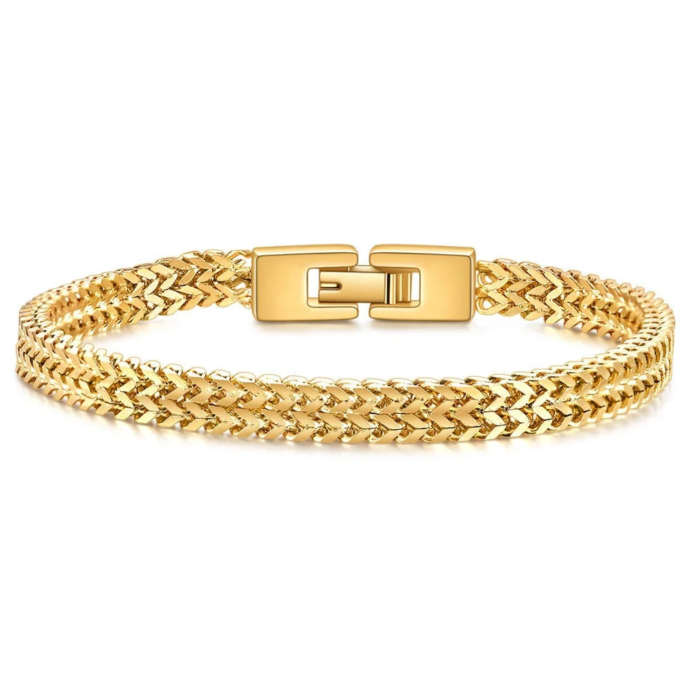 New Arrivals Silver Jewelry Mens Bracelets 316l Stainless Steel Keel Chain Mesh Link Bracelet for Men Women Gift