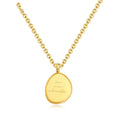 2022 Fashion New Stainless Steel 14K Gold Light Luxury Elegant Pea-shaped Irregular Oval Letter Pendant Choker Necklace
