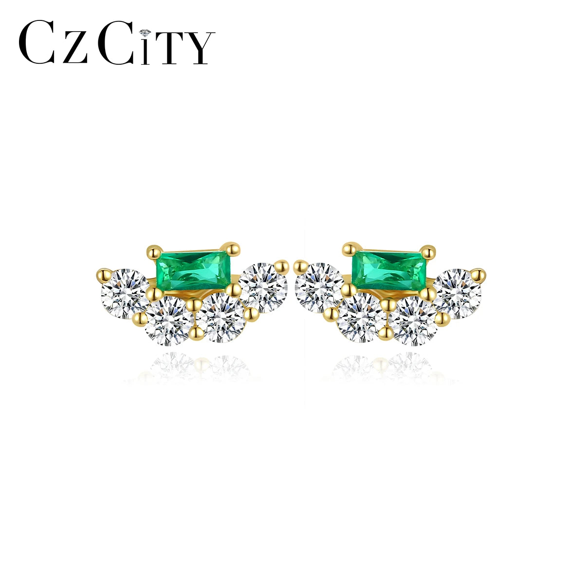 LUOTEEMI Western CZ Stone Lady Jewelry Woman Earing Girl Quality Silver 925 Summer Trendy Fine Cute Earrings MegaBDM