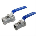 1/2 to 2 Inch 304 Stainless Steel Two-Way Manual Valve Female Thread Water Switch One-Piece Design