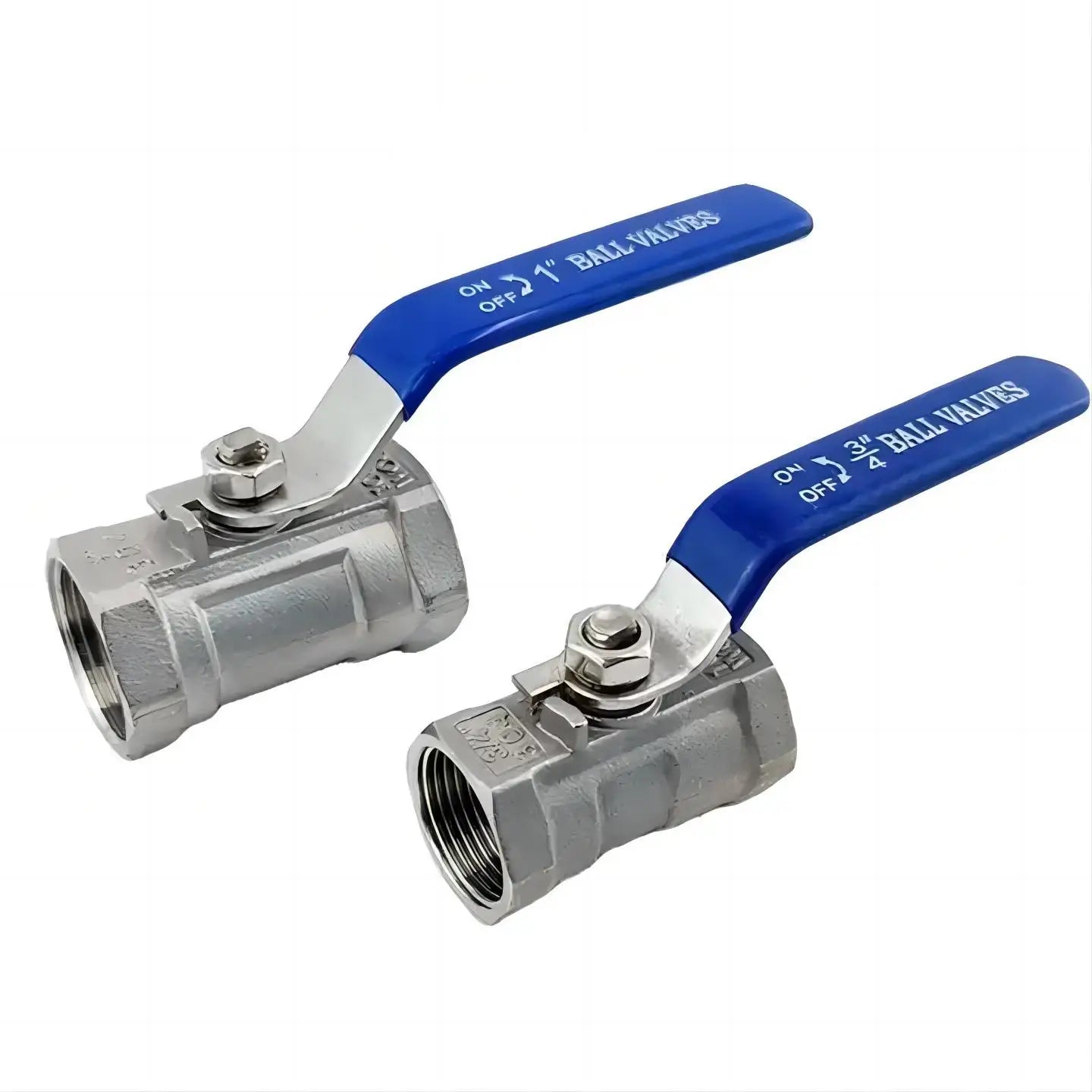1/2 to 2 Inch 304 Stainless Steel Two-Way Manual Valve Female Thread Water Switch One-Piece Design