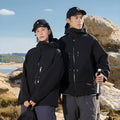 Unisex Customized 3-Layer Hard Shell Windbreaker Jacket Outdoor Stand Collar With Waterproof Zipper Windproof Plus Size Adults