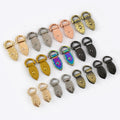MeeTee F1-20 30/34mm Bag Hanging Pendant Hardware Accessories Leaf Shape Side Ring Handbag Chain Clasp Connector Screw Buckles