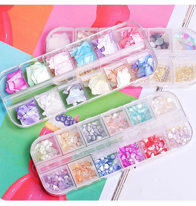 Nail Supplies Seashell Nail Charms Patch 3D Shell Sequin DIY Nail Art Accessories