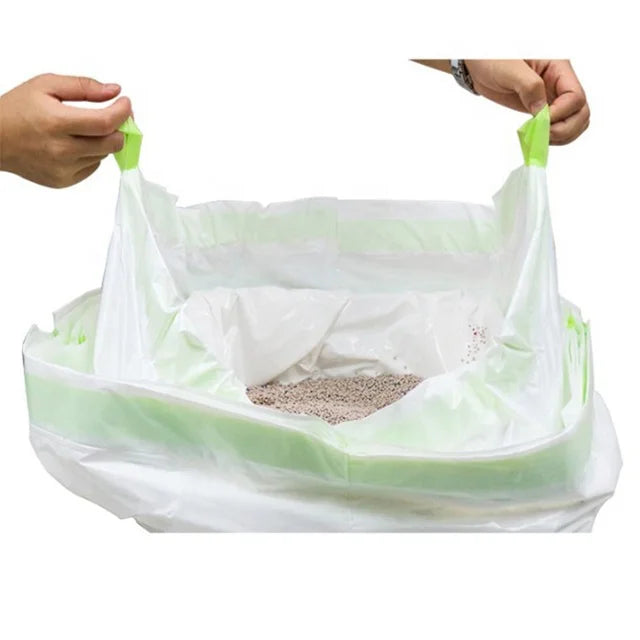 Biodegradable Cat Litter Box Liners Heavy Duty Drawstring Cat Litter Pan Durable Bags Cat Litter Bag