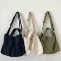 OEM Custom LOGO Print Inside Zip Pocket Cross Body Black Beige Cotton Canvas Messenger Tote Bag with Adjustable Strap Handle