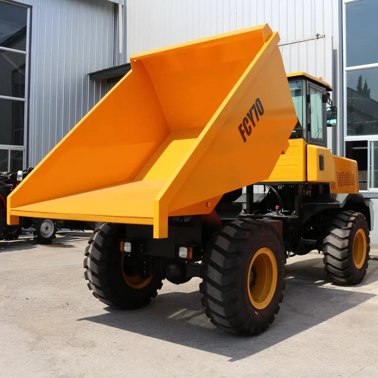 CE Approved 7 Ton 4x4 Wheeled Dump Truck Diesel Agriculture Dumper Tipper Front Loader Yuchai Liyuan Pump Hydro Static