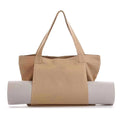 Hot Sale Fashion Folding Outdoor Canvas Yoga Storage Shopping Bag with Custom Logo Single Shoulder Strap for Gym and Yoga Mat
