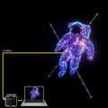 100cm Real-Time Input 3D Hologram Advertising Fan with LED Display for Computer Integration and Holographic Projecting