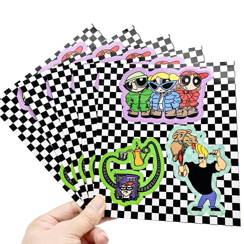 Pantone Color Custom Print Vinyl Waterproof Korean Cartoon Kiss Cut Sticker Sheet