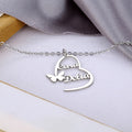 Custom Personalized Name Necklace Jewelry Stainless Steel Butterfly Heart Shaped Pendant Gold Plated Choker Initial Necklace