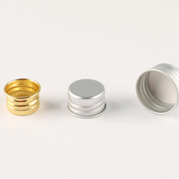 18mm 20mm 24mm Non-Refillable Silk-screen Printed Screw Aluminum Cap Threaded for Cosmetic Shower Bottle