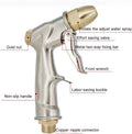 2024 Upgrade Manual Garden Hose Nozzle Sprayer 100% Heavy Duty Metal Handheld High Pressure with Variable Spray Patterns 4 Modes