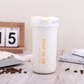New Wholesale Vacuum 430ml Stainless Steel White Blank Sublimation Tumbler Straight Cups With Straws