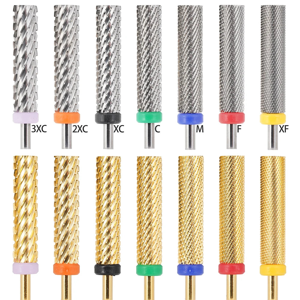 3/32'' New Style Popular Tungsten Carbide Nail Drill Bits for Cuticle Remover XC Sharp Super Long Small Barrel Bit Large Tapered