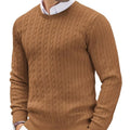 Wholesale High Quality Cotton Solid Color Knitting Sweater Twist Slim Pullover Men's Crewneck Thick Spring Casual Knit Sweaters