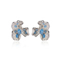 Aimgal Stereo Flower Stud Earrings 5A Zircon Inlaid 18K Gold-Plated 925 Silver Trendy Luxury Fine Jewelry