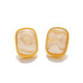 Shescity Best Selling Trendy Geometric Designer Stud Earrings Gold Plated Stainless Steel Earrings Women Jewelry for Gifts