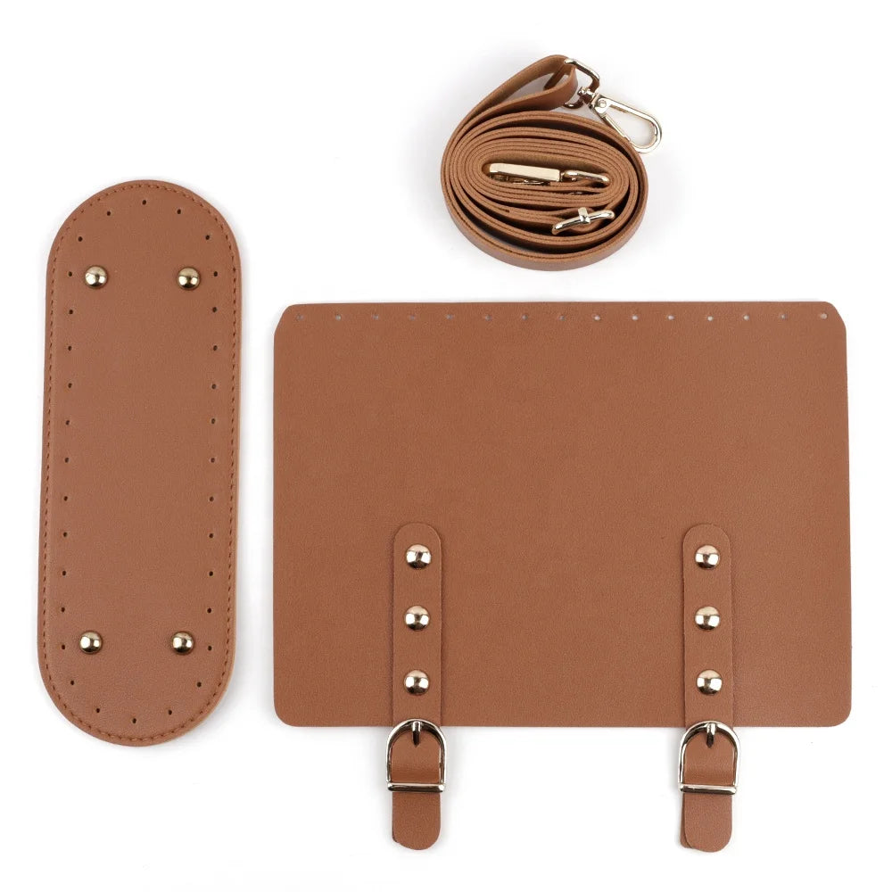 Weaving Woolen Hardware Bag Accessories Backpack Belt Bag Bottom Cover Three -piece Handmade DIY Bag Set